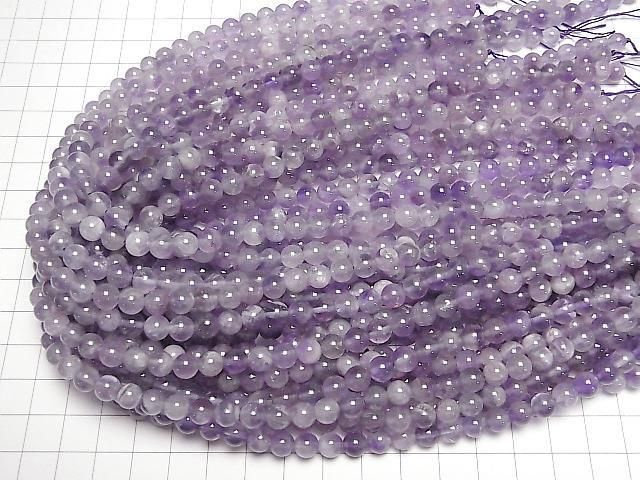 Helle Amethyst AA rund 6mm 1 Strang Perlen (ca. 15 Zoll/36 cm)