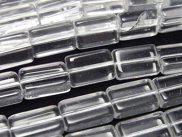 Kristall (geschmolzener Quarz) AAA Rechteck 15x10mm 1Strang Perlen (ca. 14 Zoll/35 cm)