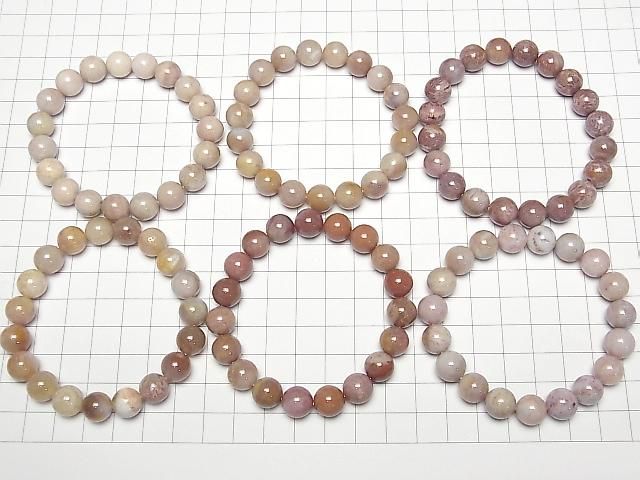 Fossilkoralle Runde 10mm Armband