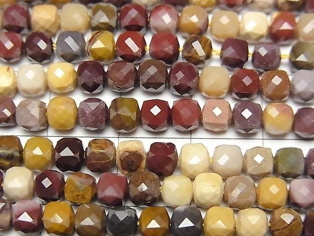 Hochwertig! Mookaite Würfelform 4x4x4mm 1Strang Perlen (ca. 15 Zoll/36 cm)