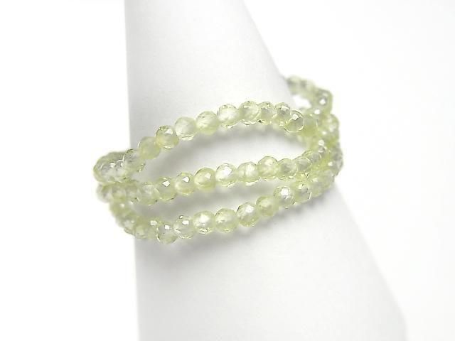 Hochwertig! Peridot Facettierte Runde 2mm 3Stk (Ring)