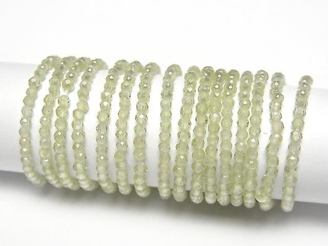 Hochwertig! Peridot Facettierte Runde 2mm 3Stk (Ring)