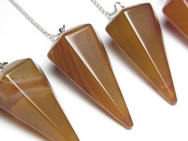 Carnelian Pendulum 36x18x18mm with Chain 1pc