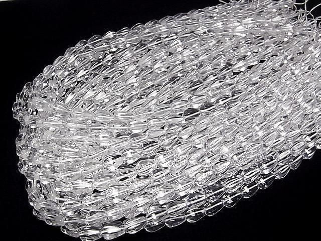Kristall AAA vertikales Loch 6 facettierter Tropfen 9x6x6mm halbe oder 1 Strang Perlen (ca. 15 Zoll/36 cm)