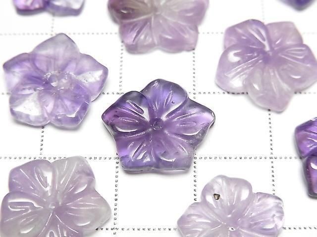 Gemischte Amethystblume 14mm Zentrum Loch 2 Stück