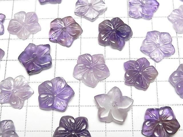 Gemischte Amethystblume 14mm Zentrum Loch 2 Stück