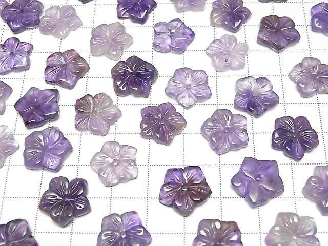 Gemischte Amethystblume 14mm Zentrum Loch 2 Stück