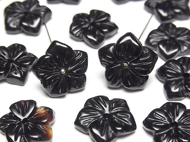 Onyx Blume 14mm Zentrum Loch 2 Stück