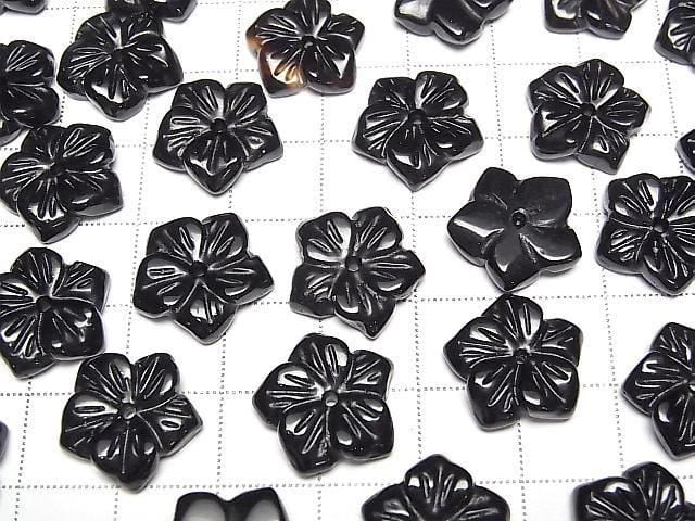 Onyx Blume 14mm Zentrum Loch 2 Stück
