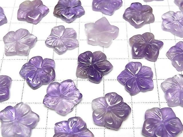 Gemischte Amethystblume 14mm Oberes Loch 2 Stück