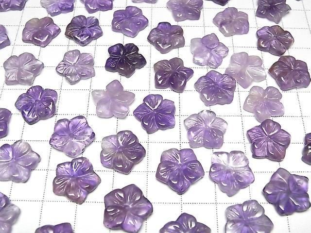 Gemischte Amethystblume 14mm Oberes Loch 2 Stück