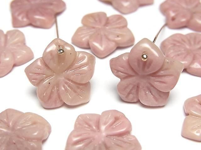 Siliceous Schist Flower 14mm Top Hole 2pcs
