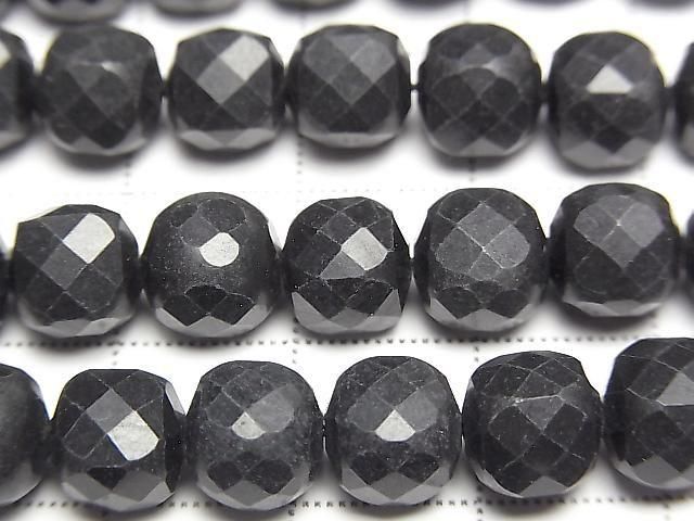 Hochwertig! Shungit AAA Würfelform 7x7x7mm halb oder 1Strang Perlen (ca. 15 Zoll/36 cm)