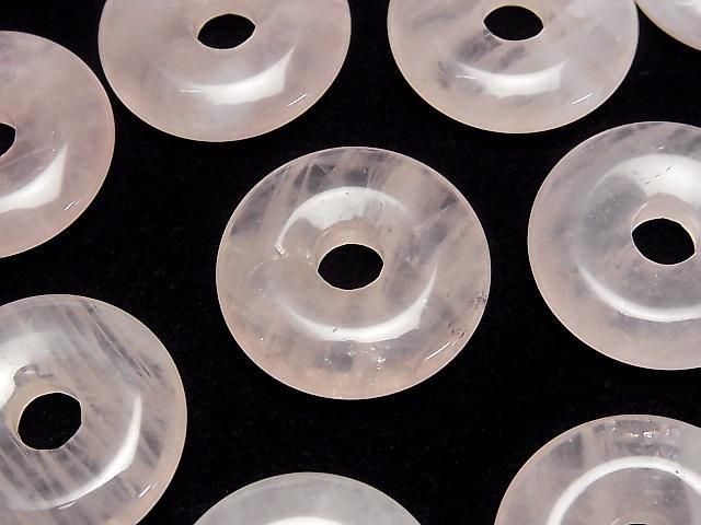 Rose Quartz AA++ Coin (Donut Shape) 25x25mm 3pcs