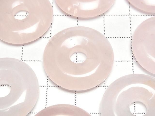 Rose Quartz AA++ Coin (Donut Shape) 25x25mm 3pcs