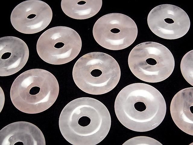 Rose Quartz AA++ Coin (Donut Shape) 25x25mm 3pcs