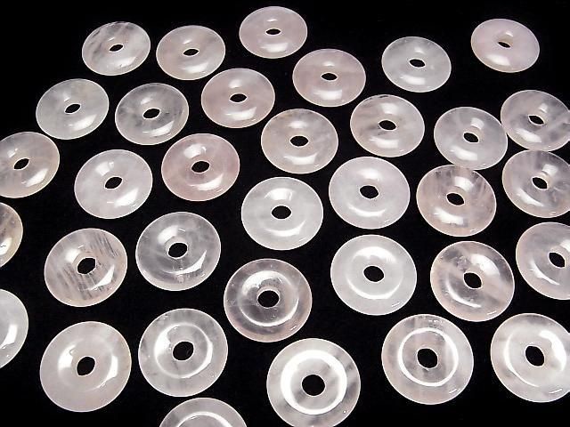 Rose Quartz AA++ Coin (Donut Shape) 25x25mm 3pcs
