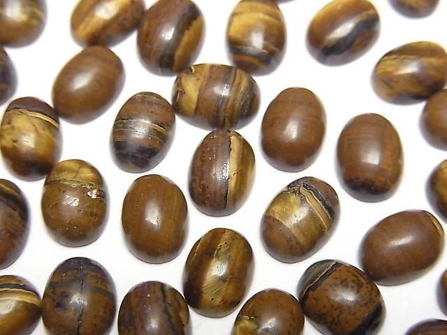 Eisen Tigerauge Oval Cabochon 8x6mm 5 Stück