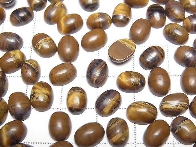 Eisen Tigerauge Oval Cabochon 8x6mm 5 Stück