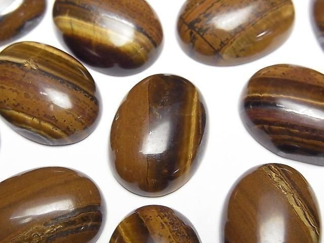 Eisen Tigerauge Oval Cabochon 20x15mm 2 Stück