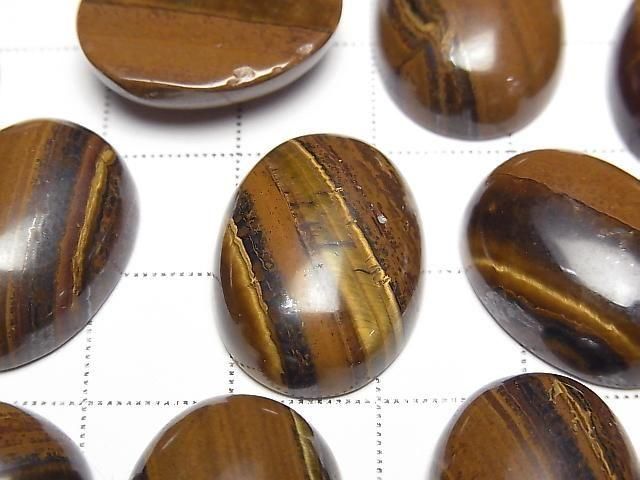Eisen Tigerauge Oval Cabochon 20x15mm 2 Stück