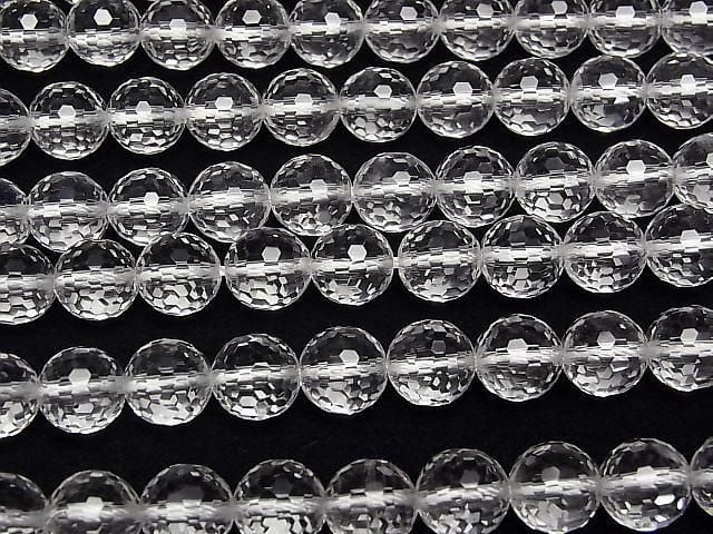 Crystal AAA 128-faceted Round 10mm half or 1-strand beads (approx. 15 inches/38 cm)