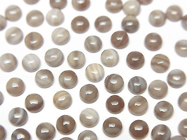 Polnischer Feuerstein Rund Cabochon 4x4mm 10 Stück