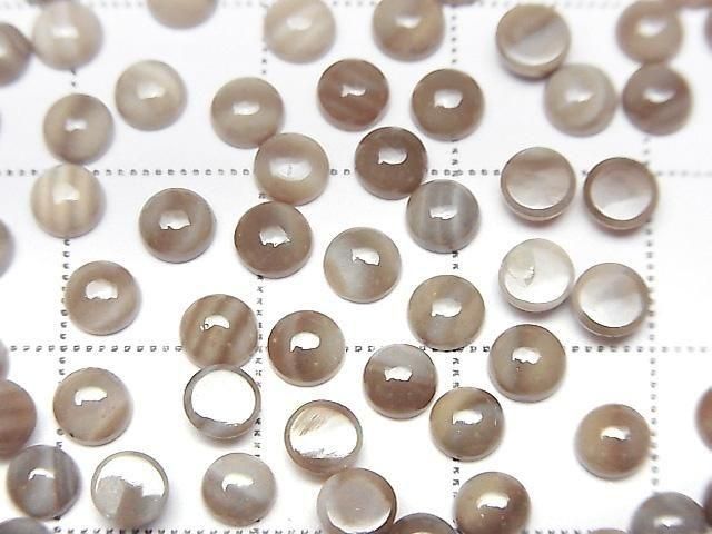 Polnischer Feuerstein Rund Cabochon 4x4mm 10 Stück