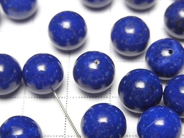 Lapislazuli AAA Half Drilled Hole Round 10mm 2pcs