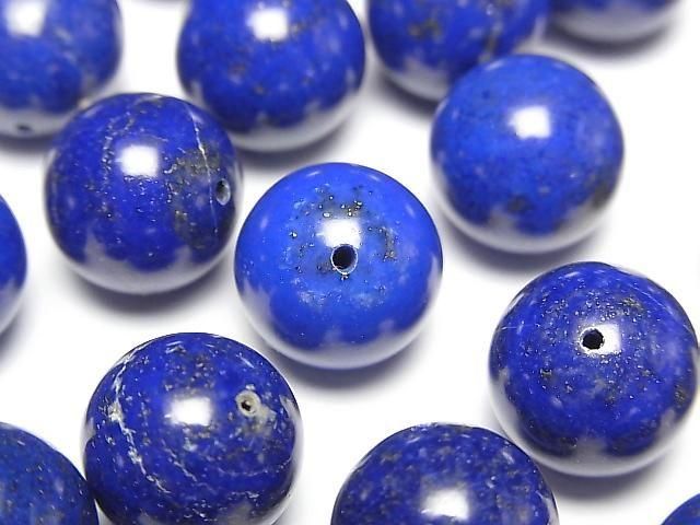 Lapislazuli AAA Half Drilled Hole Round 12mm 2pcs