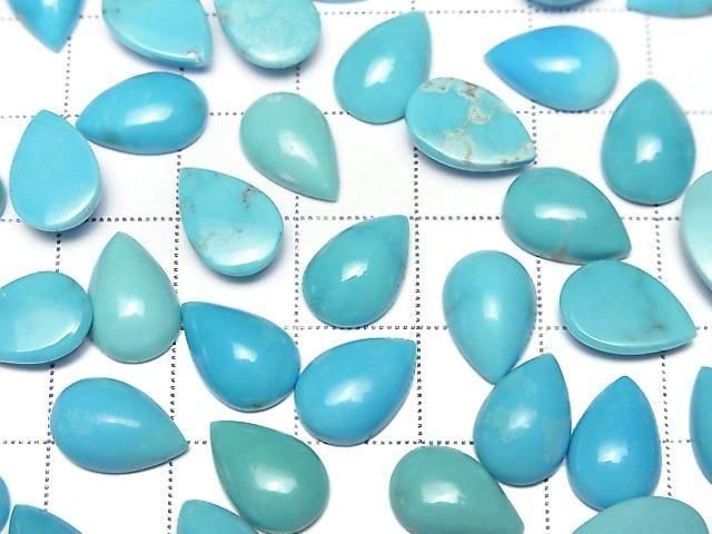 Arizona Kingman Türkis AAA- Tropfenform Cabochon 12x8mm 2 Stück