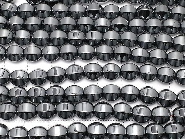 Hematite 6Faceted Round 8x8x8mm 1strand beads (aprx.15inch/38cm)