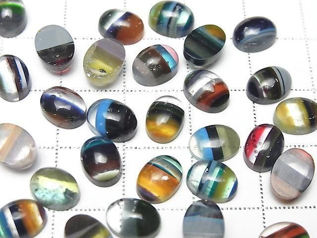 Surfite ovaler Cabochon 8x6mm 5 Stück