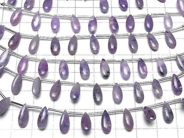 Engel Silica (Charoit mit Silica) AA++ Tropfenform (Glatt) 12x5mm halb oder 1 Strang Perlen (8 Stück)