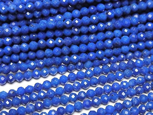Lapislazuli AAA Faceted Round 2mm 1strand beads (aprx.15inch/36cm)High Quality!