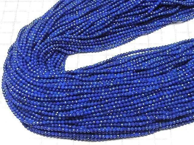 Lapislazuli AAA Faceted Round 2mm 1strand beads (aprx.15inch/36cm)High Quality!