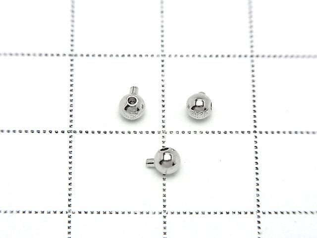 Silver925 Micro Crimp Bead (Round 3mm Rhodium Plated, 2pcs)