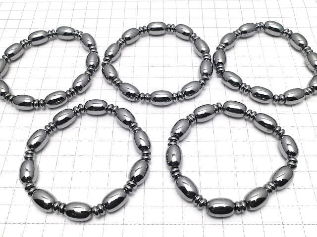 Terahertz Reis 14x10x10mm & Rondelle 6x6x3mm Armband