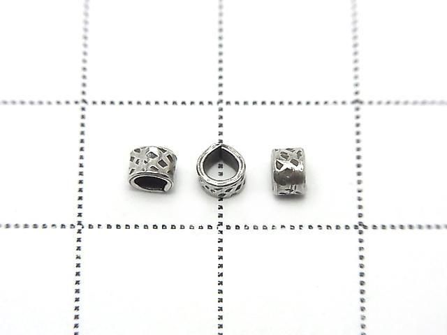 Karen Silver Patterned Rondelle 3x3x2.5mm 10pcs