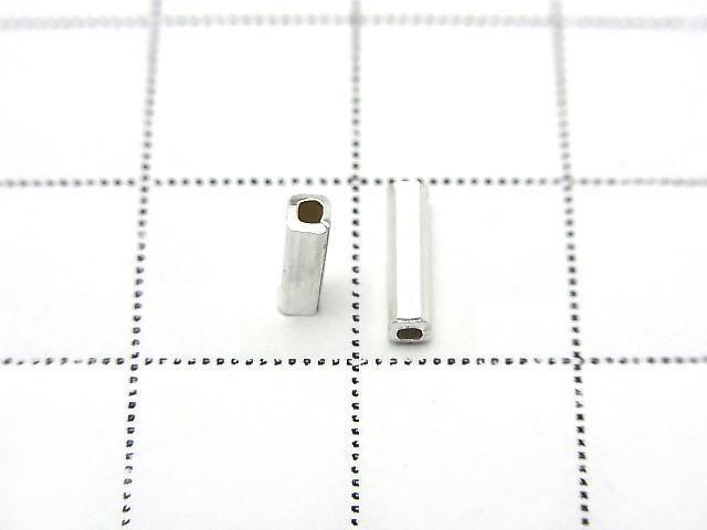 Karen Silver Rectangle Tube 8x2x2mm 5pcs