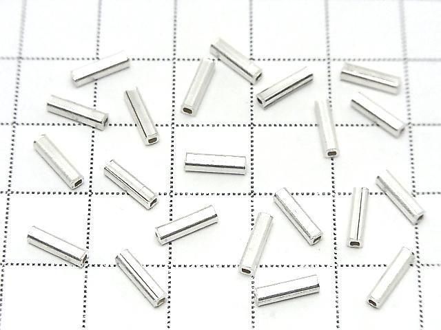 Karen Silver Rectangle Tube 8x2x2mm 5pcs