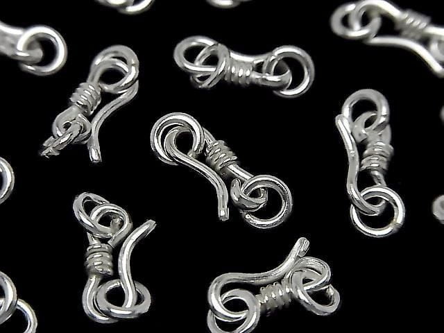 Silver 925 U-Hook with Jump Ring 12.5x6mm White Silver 1pc