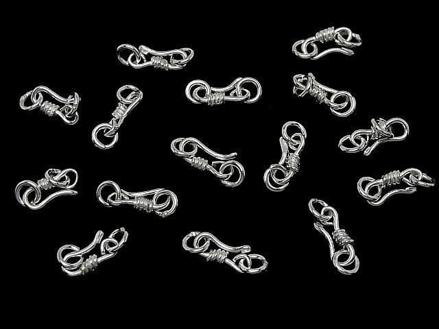 Silber 925 U-Haken mit Sprungring 11x5.5mm Weißsilber 2 Stück