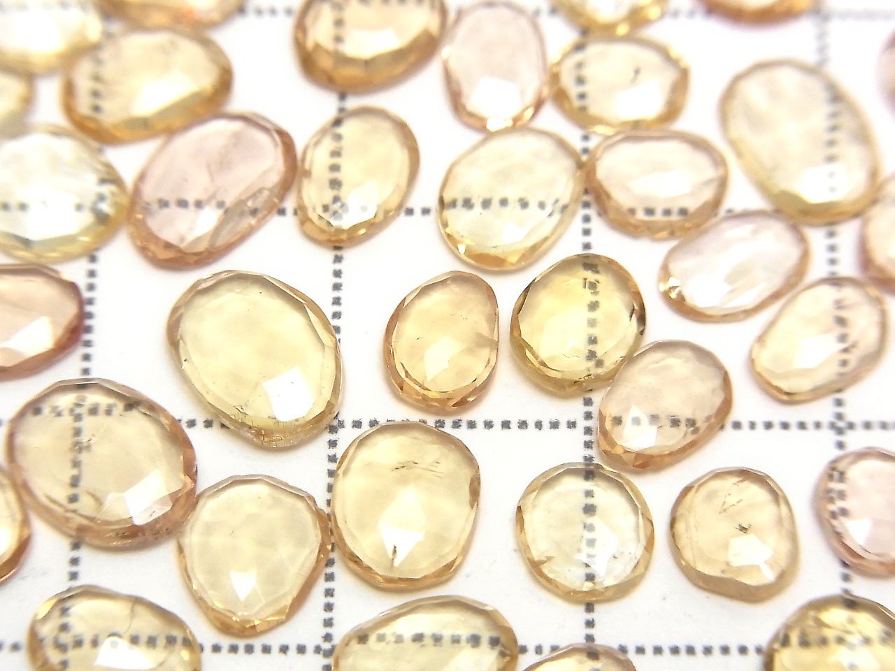 High Quality Imperial Topaz AAA- Undrilled Freeform Single Sided Rose Cut 5pcs