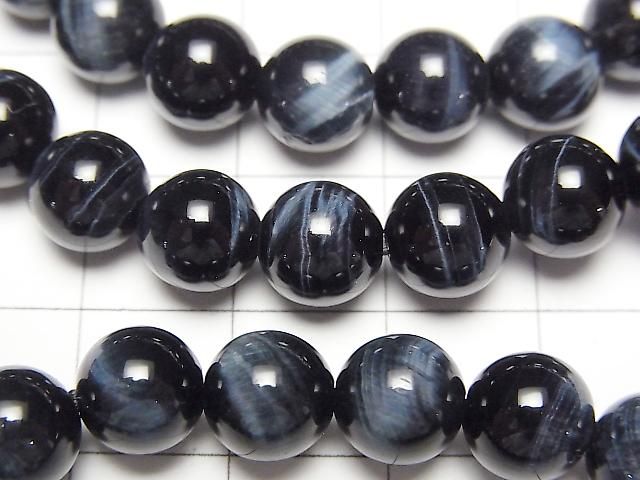 Hochwertig Natürliche Farbe Blauer Tigerauge AAA Runde 8mm Armband