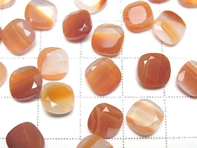 Gemischte Karneol Lose Steine Quadrat Facettiert 8x8mm 5 Stück