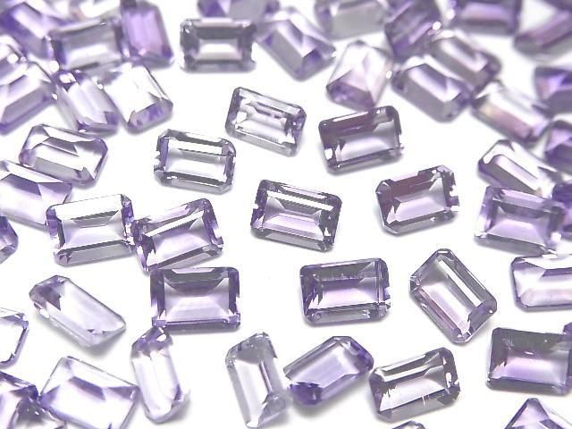 Hochwertiger Amethyst AAA Lose Steine Rechteck Facettiert 6x4mm 10 Stück