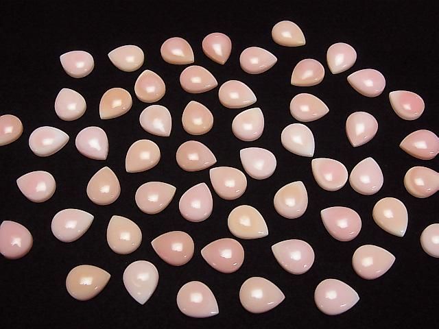 Königin Conch Muschel AAA- Tropfenform Cabochon 10x8mm 1 Stück
