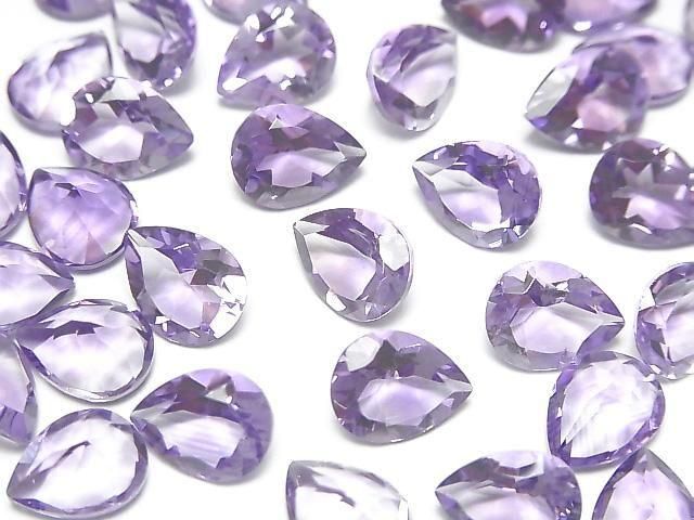 Hochwertiger Amethyst AAA lose Stein Tropfenform facettiert 9x7mm 5 Stück