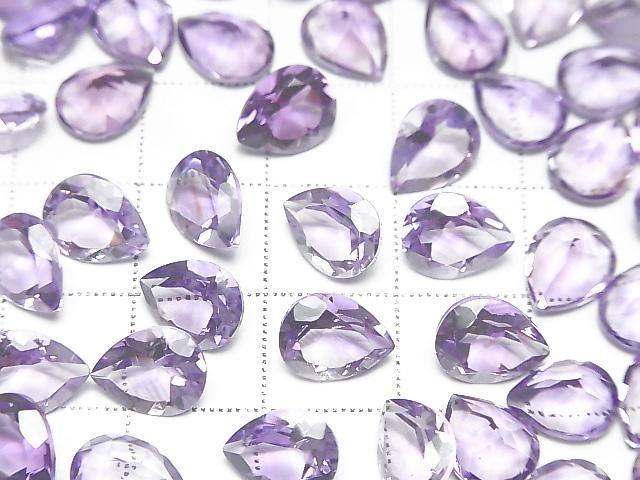Hochwertiger Amethyst AAA lose Stein Tropfenform facettiert 9x7mm 5 Stück
